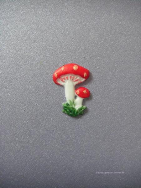 Verzierwachs, Wachsmotiv, "Fliegenpilz"  Pilzgruppe klein