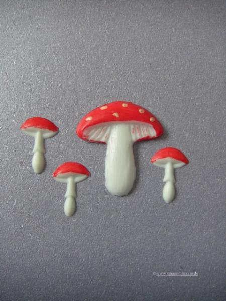 Verzierwachs, Wachsdekor, "Fliegenpilz" Set