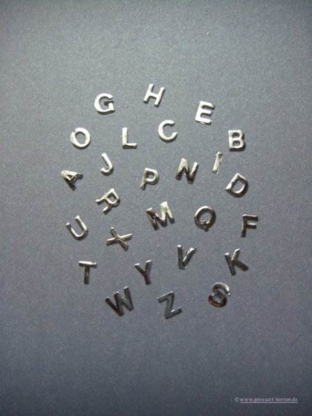 Wachsbuchstaben " A - Z " hochglanz 8mm gestanzt