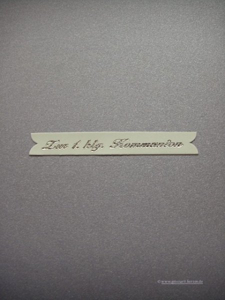 Spruchband "Zur 1. hl. Kommunion"