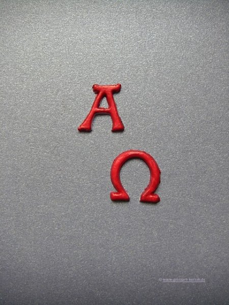 Verzierwachs "Alpha und Omega"groß