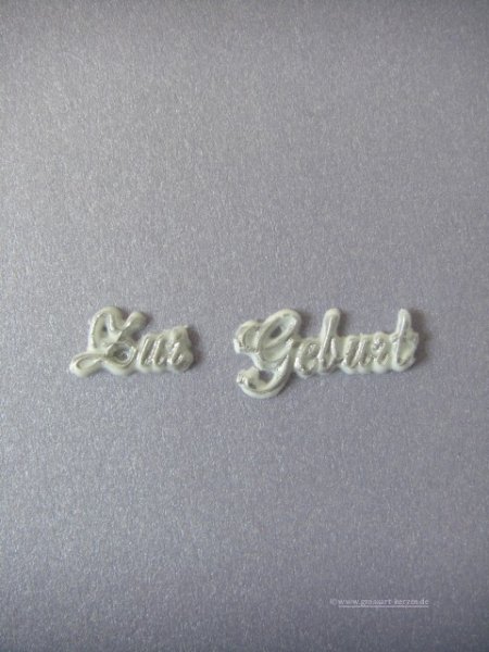 Wachsschriftzug "Zur Geburt"