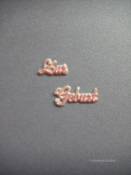 Wachsschriftzug "Zur Geburt"