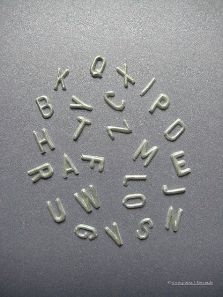 Verzierwachs - Wachsbuchstaben  10 mm