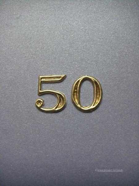 Verzierwachs"Zahl 50"gold matt