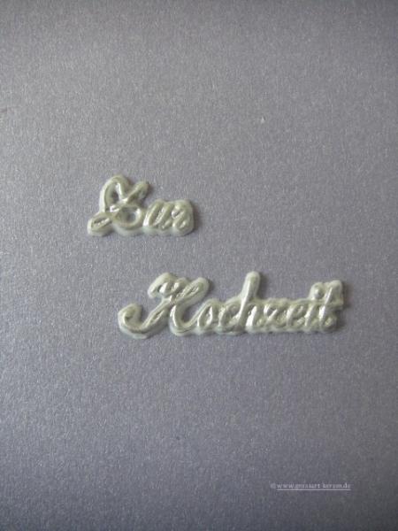Schriftzug "Zur Hochzeit" Verzierwachs