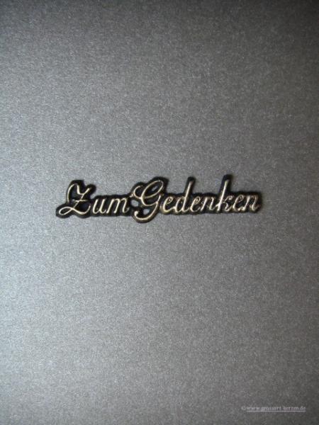 Verzierwachs, Schrift "Zum Gedenken" versch. Farben