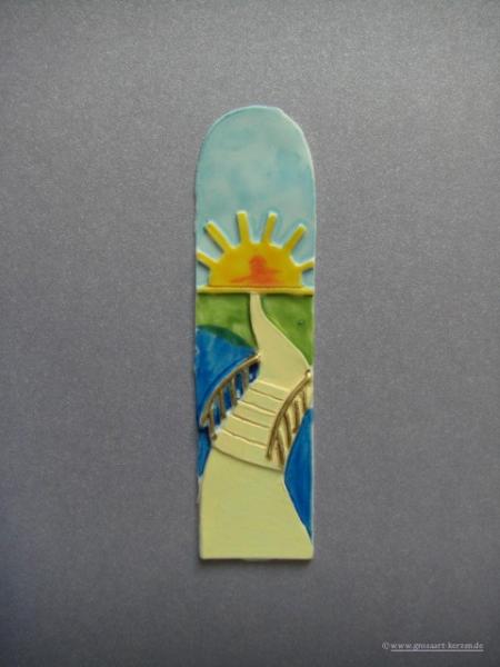 Verzierwachs - Ornament, Bogen mit Weg und Brücke