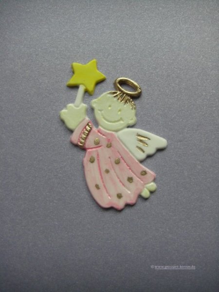 Verzierwachs, Wachsmotiv  "Engel mit Stern"