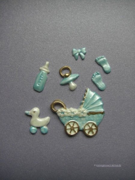 Wachsdekor Set, zur Geburt, zur Taufe "Junge"