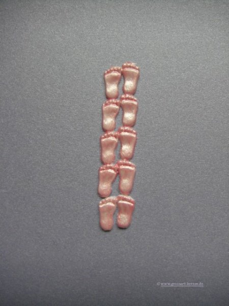 Verzierwachs, Wachsdekor "Füße klein" 10er Set