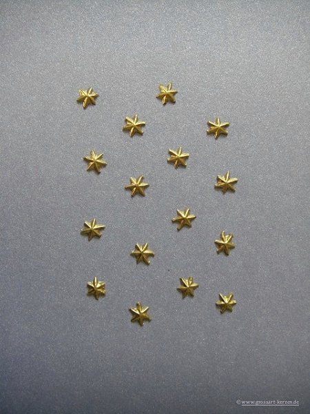 Verzierwachs / Wachsornament "Stern klein" 16er Set