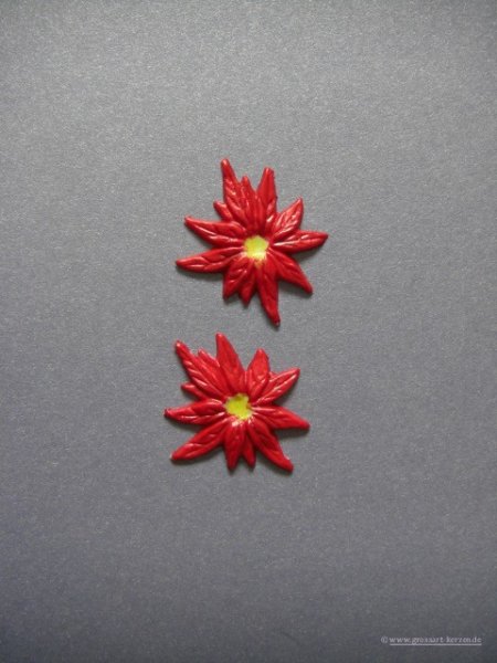 Verzierwachs / Wachsornament "Weihnachtsstern" 2er Set versch. Farben