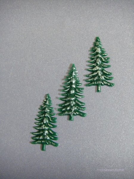 Verzierwachs / Wachsmotiv "Tannenbaum" 3er Set