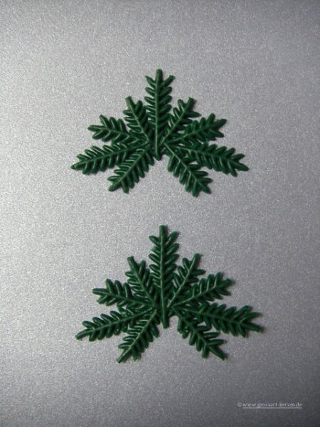 Verzierwachs / Wachsornament "Tannenzweig"  2er Set versch. Farben