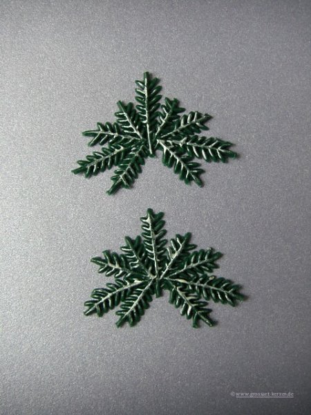 Verzierwachs / Wachsornament "Tannenzweig"  2er Set versch. Farben