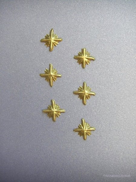 Verzierwachs / Wachsornament "Sterne"  6er Set