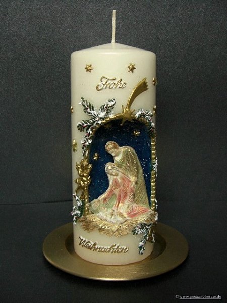 Weihnachtskerze "Stille Nacht Heilige Nacht"
