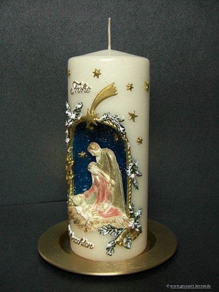 Weihnachtskerze "Stille Nacht Heilige Nacht"
