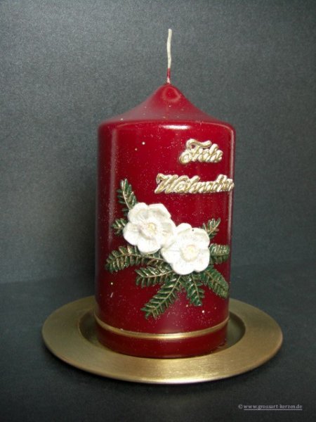 Weihnachtskerze "Christrosen"