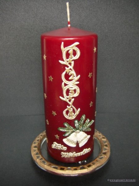 Weihnachtskerze "Adventszahlen mit Glocken"