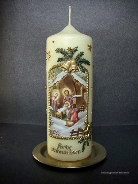 Weihnachtskerze "Heilige Familie"