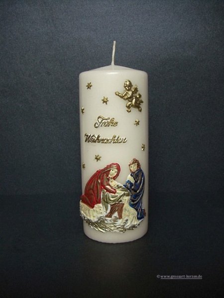 Weihnachtskerze "Heilige Familie"
