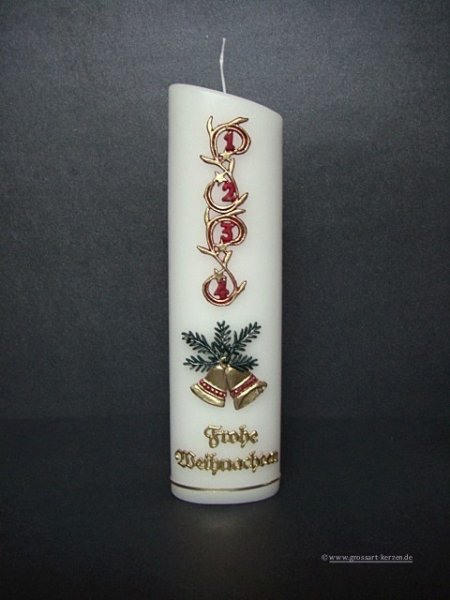 Adventskerze,Weihnachtskerze "Glocken"