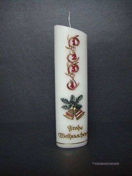 Adventskerze,Weihnachtskerze "Glocken"