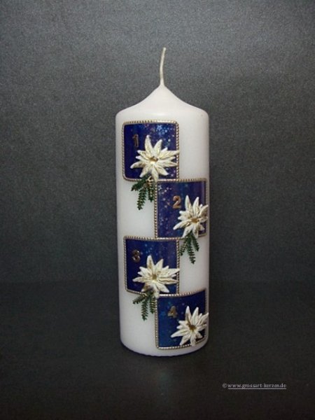 Adventskerze,Weihnachtskerze "Weihnachtsstern"