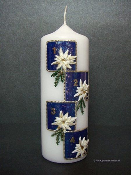 Adventskerze,Weihnachtskerze "Weihnachtsstern"