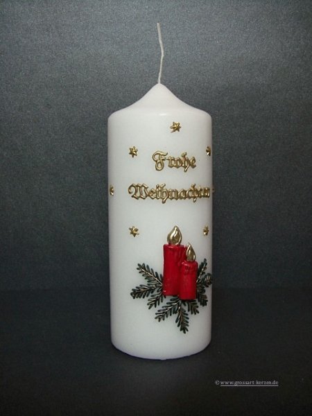 Weihnachtskerze "Frohe Weihnachten"