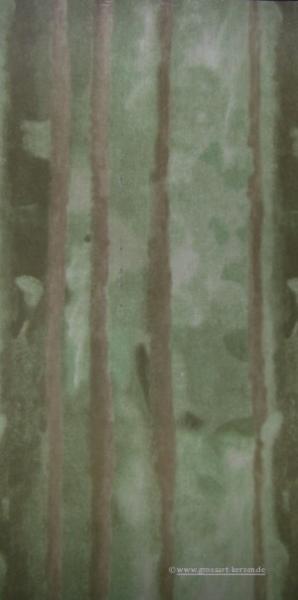 Wachsplatte grün-gold gestreift