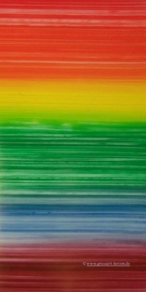 Verzierwachsplatte Regenbogen bemalt