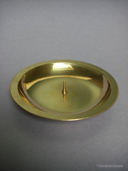 Messing "Kerzenschale mit Dorn"gold poliert