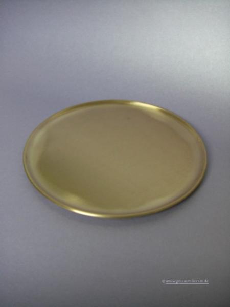 Kerzenteller,"Teller rund" gold matt