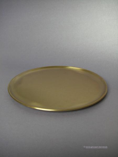 Kerzenteller,"Teller rund" gold matt
