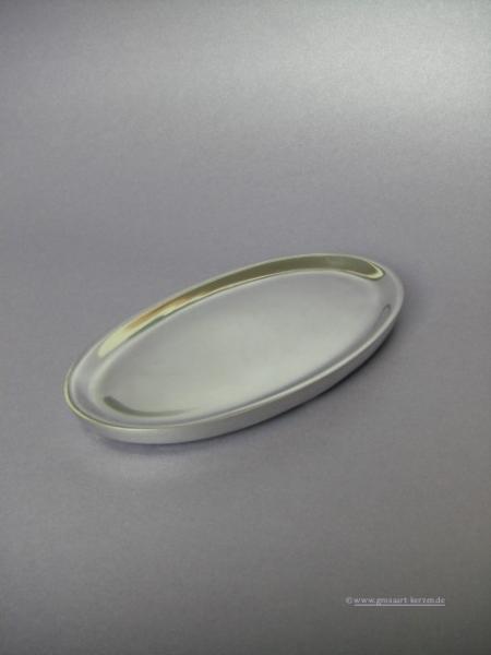 Kerzenteller, "Oval"groß silber