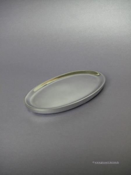 Kerzenteller, "Oval"groß silber