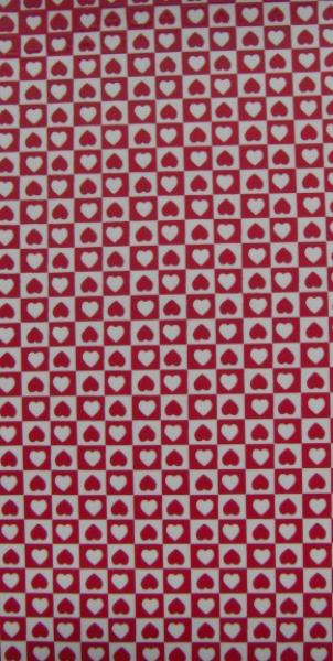 Wachsplatte Herz weiss-rot