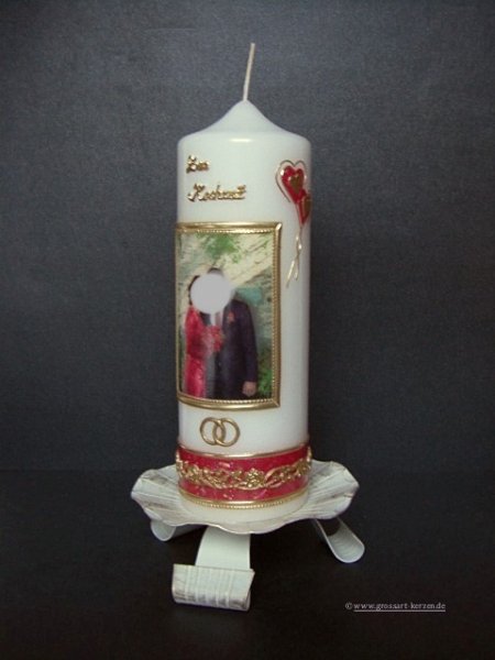 Fotokerze,Hochzeitskerze "Zur Hochzeit"