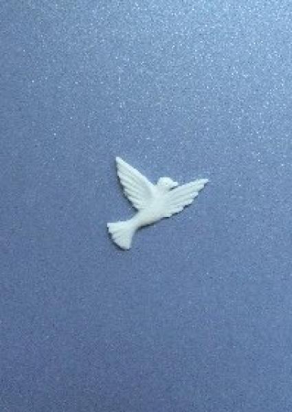 Verzierwachs Taube weiß