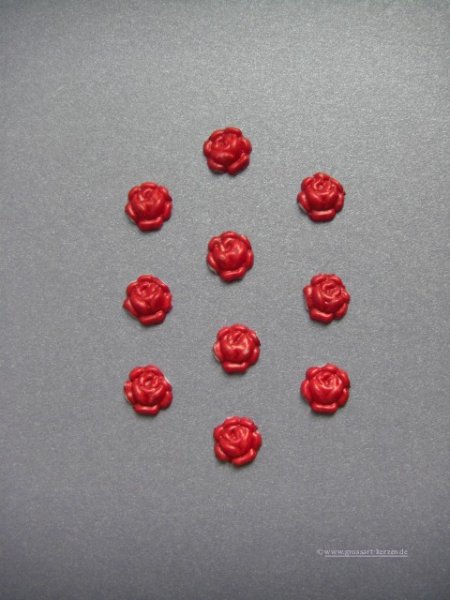 Verzierwachs, Wachsmotiv, Rosenblüte 10er Set