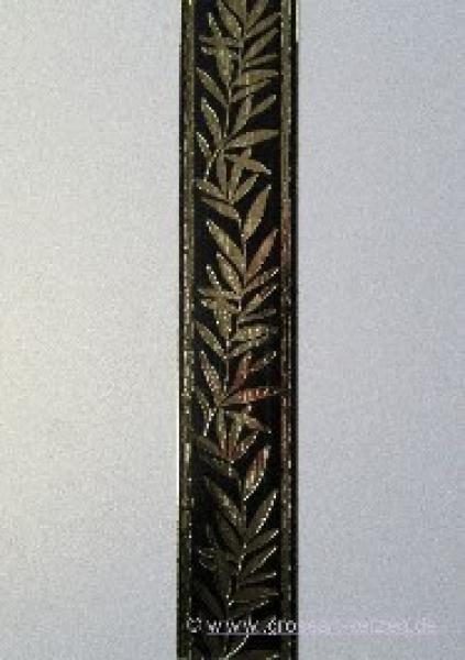 Wachsborte Olivenzweig  schwarz / gold