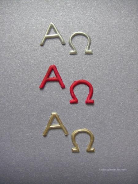 Verzierwachs "Alpha und Omega"