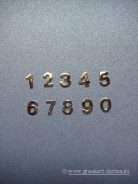 Wachszahlen hochglanz  8mm gestanzt