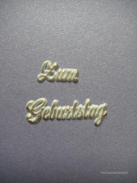 Schrift  "Zum Geburtstag"