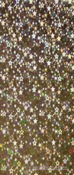 Wachsplatte  Sterne gold hologramm