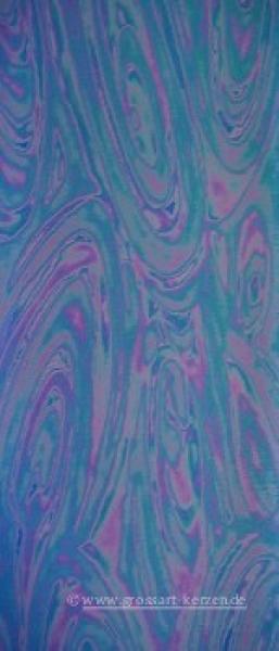 Wachsplatte blau irisierend