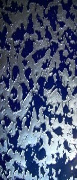 Wachsplatte dunkelblau-silber geprägt